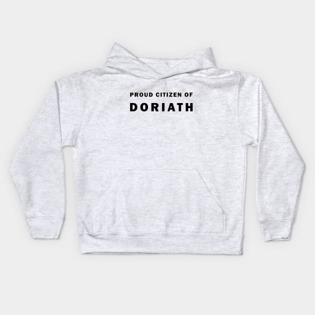 Proud Citizen of Doriath Kids Hoodie by silmarillionshirts